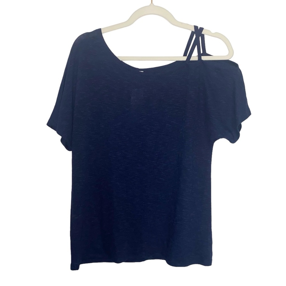 Kaileigh Navy Jonesman One Shoulder Knit Top